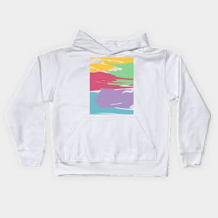 Colorful Paint Strokes Kids Hoodie